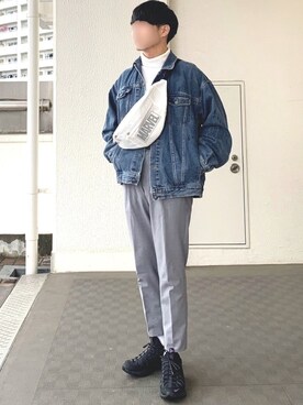 「ACG」｜「アイテム（デニムジャケット）」を使った、なべしさん（メンズ・168cm）の春コーディネート