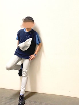 「MARVEL（マーベル）のアイテム（バッグ）」を使った、なべしさん（メンズ・168cm）の夏コーディネート