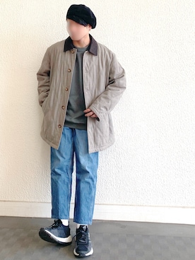 「NANO universe（ナノユニバース）のアイテム（ハンチング/ベレー帽）」を使った、なべしさん（メンズ・168cm）の秋コーディネート