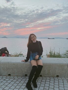 「chic」｜Coco Chungさん（レディース・163cm）の冬コーディネート