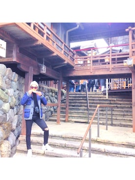 「The DUFFER of ST.GEORGE（ザダファーオブセントジョージ）のアイテム（ダウンジャケット/コート）」を使った、けんとさん（メンズ・171cm）の春コーディネート