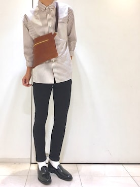 「URBAN RESEARCH（アーバンリサーチ）のアイテム（ローファー）」を使った、Sho Matsumotoさん（メンズ・181cm）の夏コーディネート