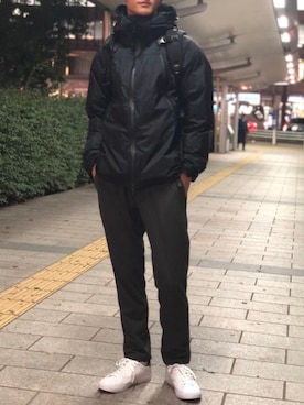 「グラミチ」｜「アイテム（ダウンジャケット/コート）」を使った、Sho Matsumotoさん（メンズ・181cm）の秋コーディネート