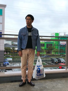 「アイテム（ブルゾン）」を使った、フナハシケンタさん（メンズ・175cm・30代）の春コーディネート