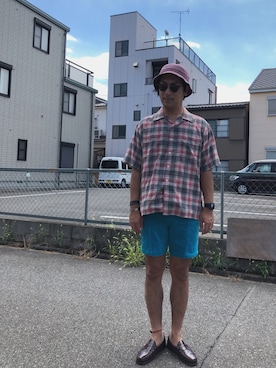 「FELCO（フェルコ）のアイテム」を使った、フナハシケンタさん（メンズ・175cm）の夏コーディネート