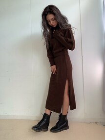 ウエストシェイプロングニット ワンピース｜ジェイダ（GYDA）公式通販 