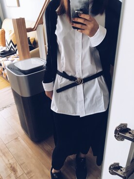 「MANGO（マンゴ）のアイテム（ピーコート）」を使った、niuniuさん（レディース・156cm）の秋コーディネート