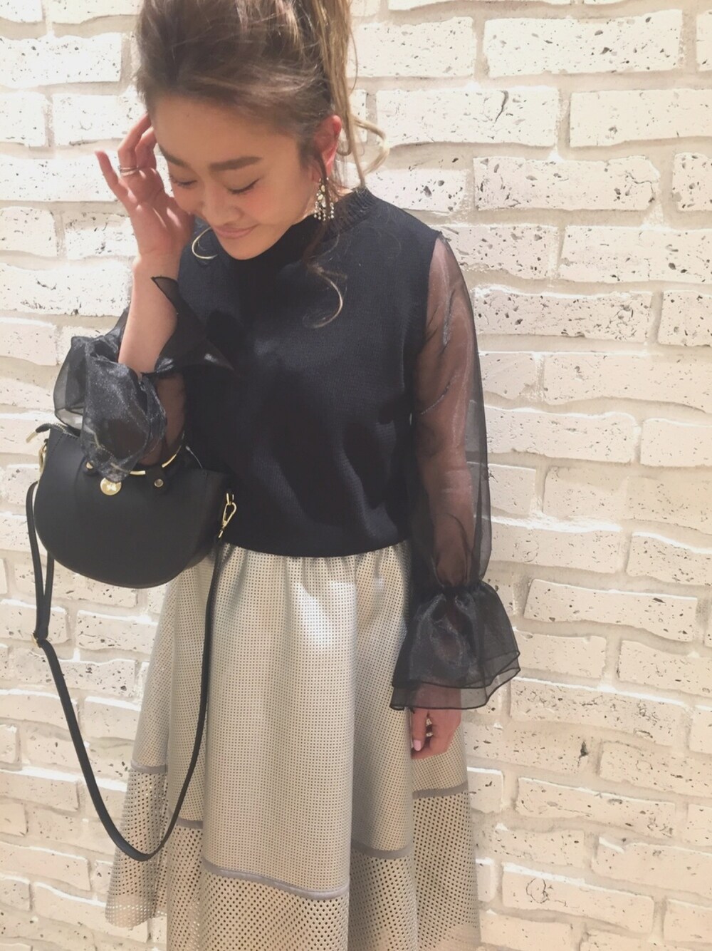 PalinkA（パリンカ）の「パンチングレザーリバーシブルスカート  