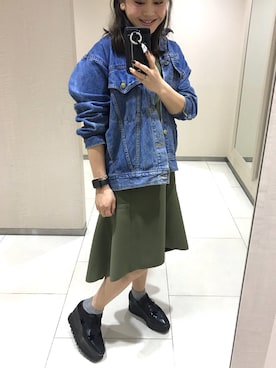 「STELLA McCARTNEY（ステラマッカートニー）のアイテム（ローファー）」を使った、iwata mihoさん（レディース・168cm）の春コーディネート