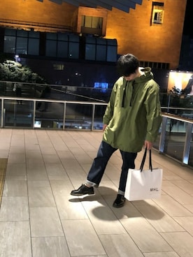「MHL.（エムエイチエル）のアイテム（ブルゾン）」を使った、K太さん（メンズ・180cm）の秋コーディネート