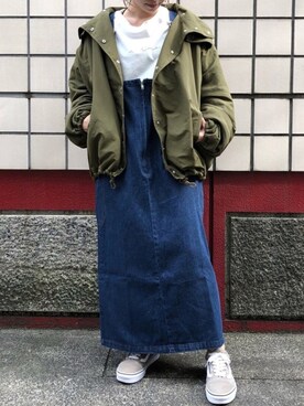 「tiptop（ティップトップ）のアイテム（ジャケット/アウター）」を使った、おまりさん（レディース・151cm）の秋コーディネート