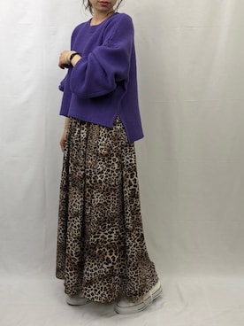 「tiptop」｜「アイテム（スカート）」を使った、おまりさん（レディース・151cm）の秋コーディネート