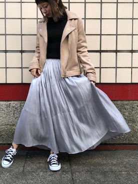 「tiptop（ティップトップ）のアイテム（ジャケット/アウター）」を使った、おまりさん（レディース・151cm）の秋コーディネート