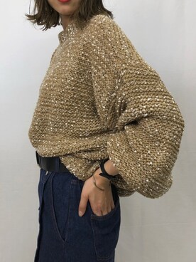 「ミックスニット」｜おまりさん（レディース・151cm）の秋コーディネート