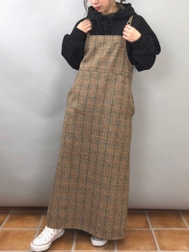 「アイテム（ジャンパースカート）」を使った、おまりさん（レディース・150cm）の秋コーディネート