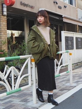 「tiptop（ティップトップ）のアイテム（ジャケット/アウター）」を使った、おまりさん（レディース・150cm）の冬コーディネート