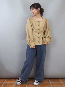 「アイテム（イヤリング）」を使った、おまりさん（レディース・150cm）の冬コーディネート