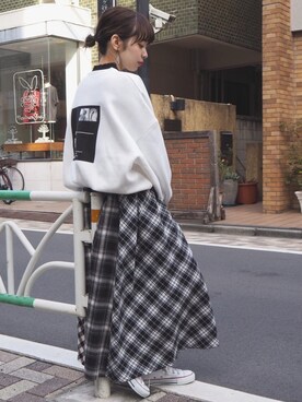 「2018マイベストコーデ」｜「アイテム（スウェット）」を使った、おまりさん（レディース・150cm）の冬コーディネート