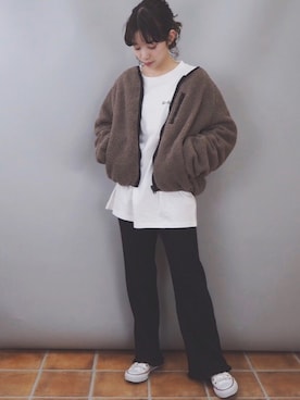 「tiptop（ティップトップ）のアイテム（ジャケット/アウター）」を使った、おまりさん（レディース・150cm）の冬コーディネート