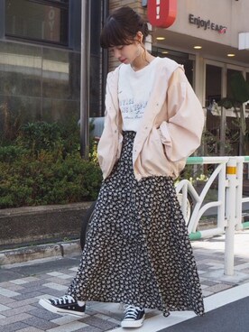 「tiptop（ティップトップ）のアイテム（ジャケット/アウター）」を使った、おまりさん（レディース・150cm）の春コーディネート