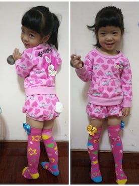 「アイテム（Tシャツ/カットソー）」を使った、Li Shan Shanさん（キッズ・100cm）の春コーディネート