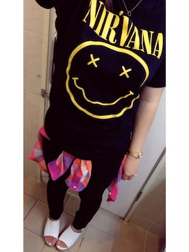 「NIRVANA（ニルヴァーナ）のアイテム」を使った、__abaさん（レディース・151cm）の秋コーディネート