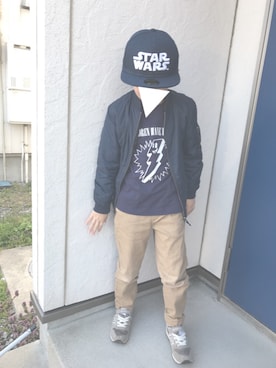 「NEW BALANCE（ニューバランス）の◆new balance KV996（スニーカー）」を使った、miukoさん（キッズ・130cm）の春コーディネート