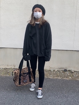 「FOG ESSENTIALS（エフオージーエッセンシャルズ）のアイテム（スウェット）」を使った、miki☺︎さん（レディース・163cm）の冬コーディネート