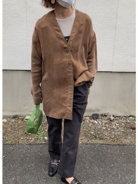 「TODAYFUL（トゥデイフル）のアイテム（サロペット/オーバーオール）」を使った、miki☺︎さん（レディース・163cm）の夏コーディネート