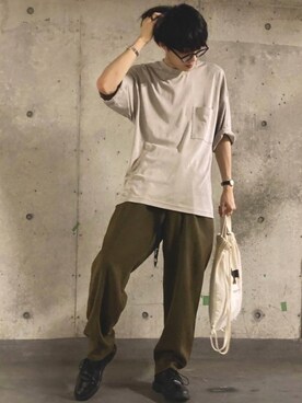 「Dr. Martens（ドクターマーチン）の［UNISEX/ユニセックス］Dr.Martens ドクターマーチン 3EYE GIBSON 1461 MONO 3ホール ギブソン シューズ（ドレスシューズ）」を使った、ユベルさん（メンズ・171cm）の夏コーディネート