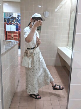 「キャップ女子」｜セキレイさん（レディース・160cm）の夏コーディネート