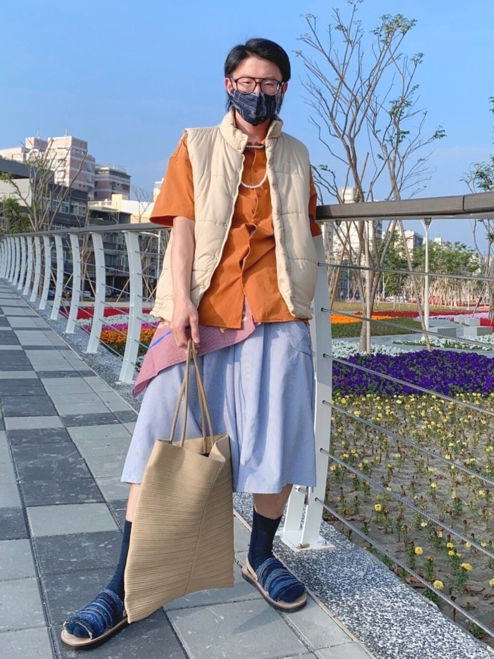 「VINTAGE、fashion、穿搭、men、WEAR、ootd、outfit、Taiwan、street、STYLE」｜「Necessity Senseのアイテム（その他、ピンク系）」を使った、hows昏fa4h1onさん（メンズ・177cm）の冬コーディネートの1枚目の写真