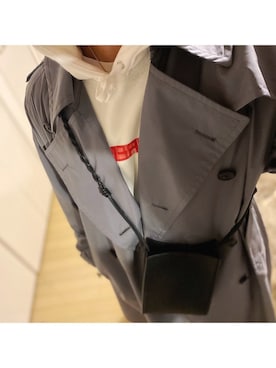「シュプリーム」｜「アイテム（トレンチコート）」を使った、YSD a.k.a Sleepyさん（メンズ・171cm）の秋コーディネート
