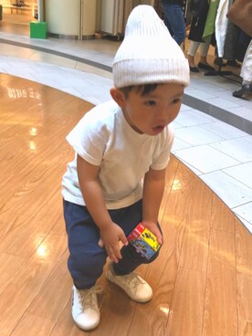 「ARCH & LINE（アーチアンドライン）のアイテム（帽子）」を使った、rin10**さん（キッズ・100cm）の秋コーディネート