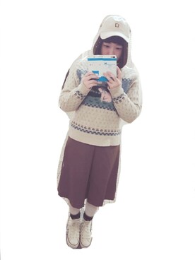 「ぶたさん」｜きむちさん（レディース・158cm）の冬コーディネート