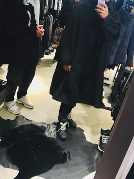 「LAD MUSICIAN（ラッドミュージシャン）のアイテム（ジャケット/アウター、ブラック系）」を使った、atsu_shiさん（メンズ・178cm）の冬コーディネート