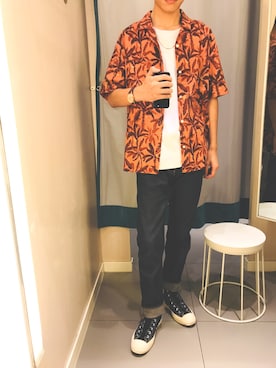 「H&M（エイチ・アンド・エム）のアイテム（ポロシャツ）」を使った、Daniel5000さん（メンズ・182cm）の夏コーディネート