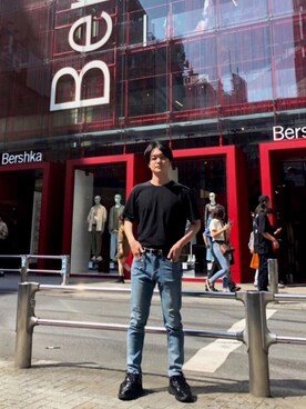 「MARTINE ROSE（マーティンローズ）のアイテム（スニーカー）」を使った、Yu-sukaさん（メンズ・175cm）の夏コーディネート