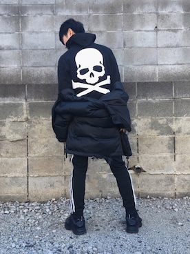 「MARTINE ROSE（マーティンローズ）のアイテム（スニーカー）」を使った、Yu-sukaさん（メンズ・175cm）の冬コーディネート