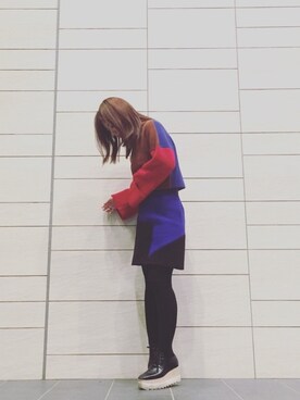 「MSGM（エムエスジーエム）のアイテム（スカート）」を使った、ritononさん（レディース・156cm）の秋コーディネート
