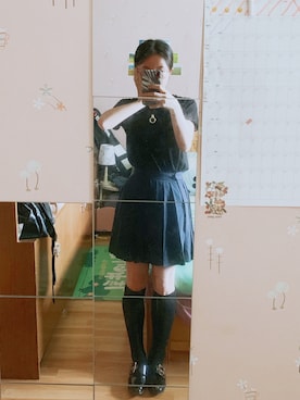「盐系风格」｜「アイテム（ローファー）」を使った、Aprilさん（レディース・161cm）の夏コーディネート