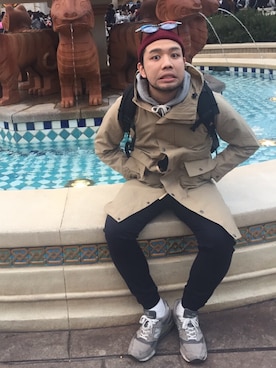 与作は木を切るさん（メンズ・170cm）の冬コーディネート