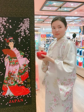 「アイテム（ドレス、ピンク系）」を使った、旺旺是个小小酥さん（レディース・160cm）の春コーディネート