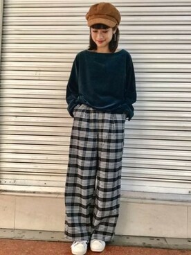 キャスケットを使った ワイドスリーブ の人気ファッションコーディネート 身長 141cm 150cm Wear