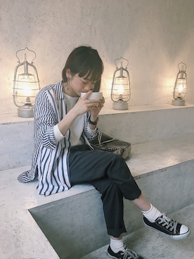 「CONVERSE（コンバース）のconverse（コンバース） ALL STAR OX（オールスターOX）（スニーカー）」を使った、kyorotaさん（レディース・150cm）の春コーディネート