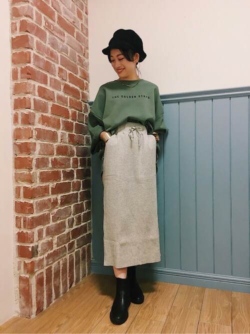 kyorotaさんのTシャツ/カットソー「ユルロゴプリントプルオーバー 808505(LOWRYS FARM|ローリーズファーム)」を使ったコーディネート