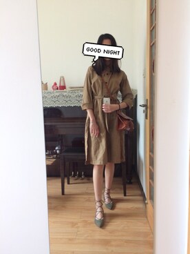 「stradivarius（ストラディバリウス）のアイテム（トレンチコート）」を使った、Ivyさん（レディース・168cm）の秋コーディネート