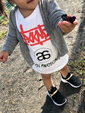 「シンプルおしゃれが好き」｜りっちゃんさん（キッズ・80cm）の秋コーディネート