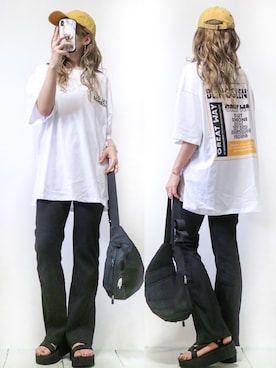 「Teva（テバ）のTeva / プラットフォーム ユニバーサル（サンダル）」を使った、yukaさん（レディース・160cm）の夏コーディネート