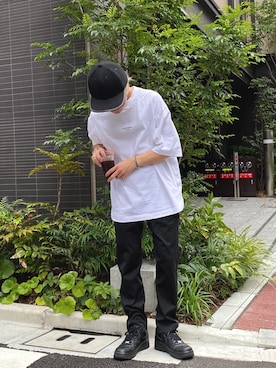 「Acne Studios（アクネストゥディオズ）の＜Acne Studios＞リバースロゴTシャツΨо（Tシャツ/カットソー）」を使った、kennosuke1120さん（メンズ・168cm）の夏コーディネート